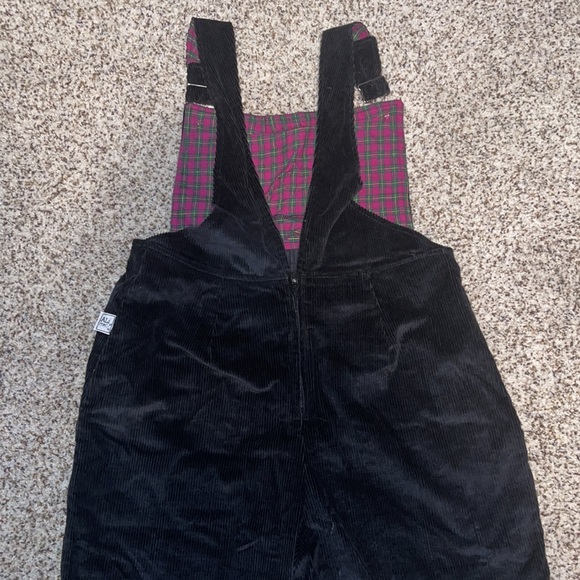 Vintage 90s Corduroy Overalls “whatever” and peace sign details - Picture 12 of 14